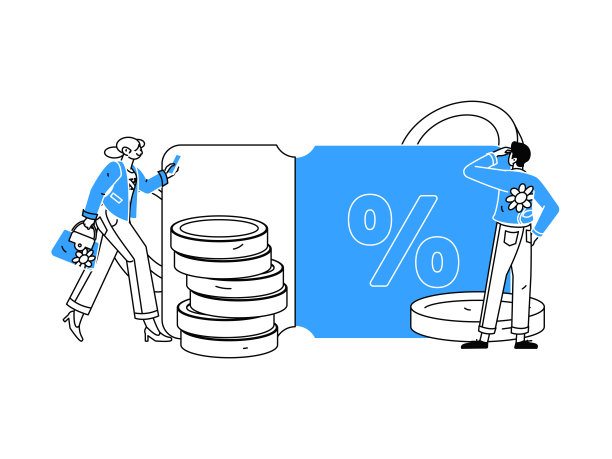 网上购物电子商务优惠券概念平面矢量概念操作手绘插画图片下载