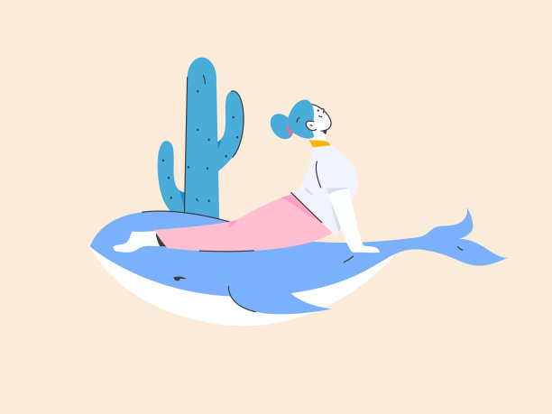 练习瑜伽，身心健康，平面矢量人物概念，操作手绘插图图片下载