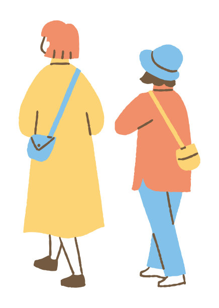 上班路上的20、60多岁的女上班族图片下载