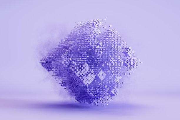 数据立方体连接，抽象技术背景图片下载