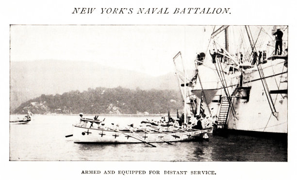 布鲁克林海军营，纽约市，纽约，19世纪美国军事史图片下载