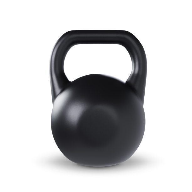 沉重的运动壶铃孤立在白色的背景图片下载