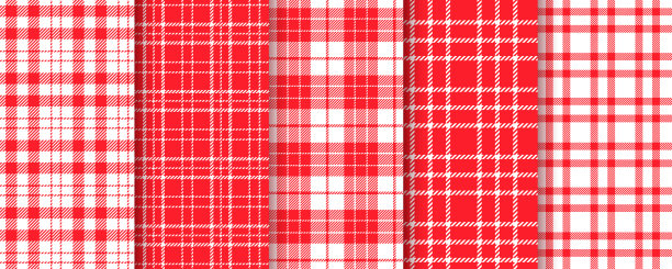 格子无缝花纹。格子呢法兰绒背景。矢量插图。图片下载