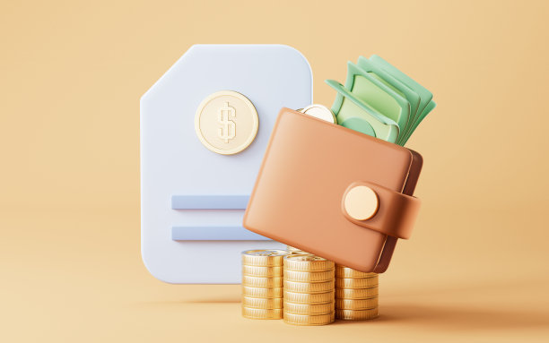 金融合同纸板，3d渲染。图片下载