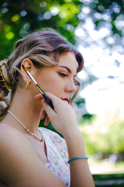 美女艺术家股票照片图片下载