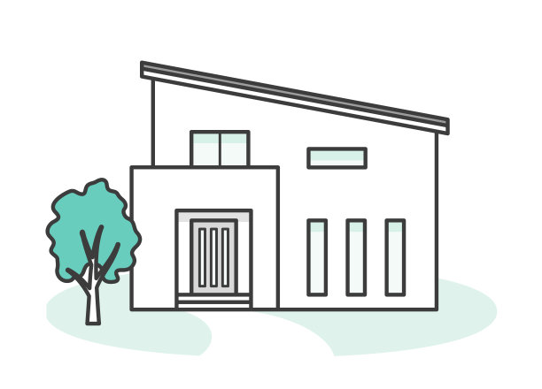 一个现代和时尚的独立住宅的插图图片下载