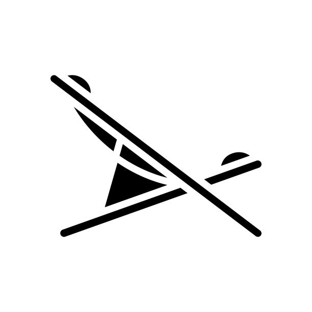 甲板椅户外家具字形图标矢量插图图片下载