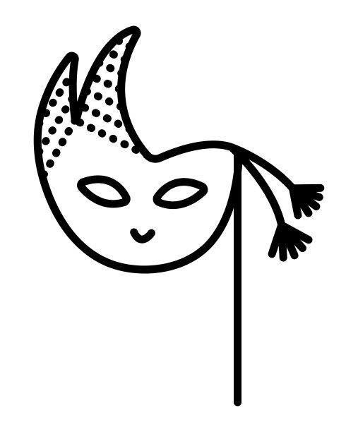 用绒球化妆面具图片下载