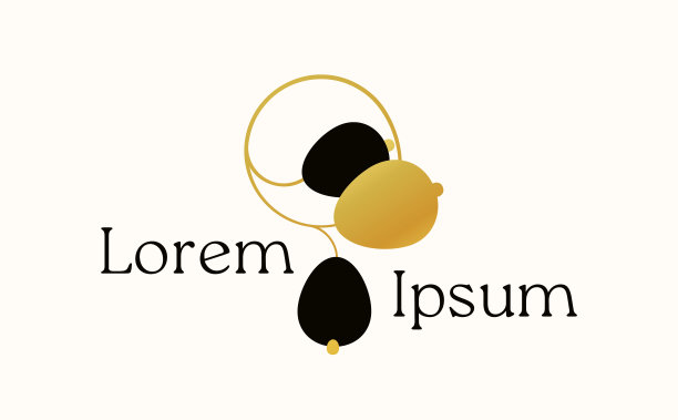 装饰树枝与金色的浆果在装饰艺术风格。孤立的图形元素。矢量插图。图片下载