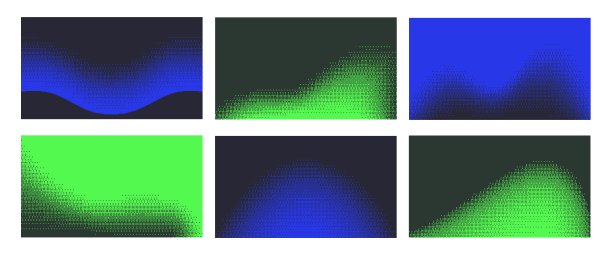 抖动模式波背景。位图动态背景，像素化双色和波浪数字壁纸矢量集图片下载