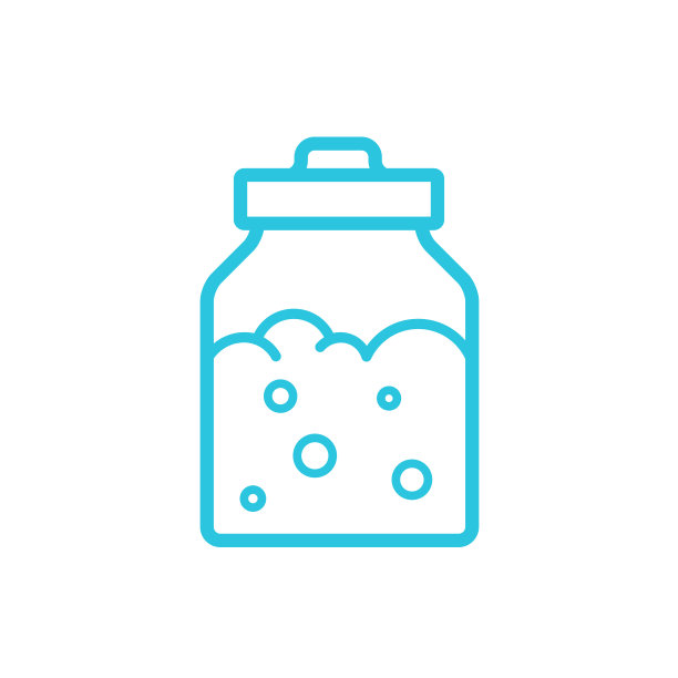 Starter, Active酵母图标。孤立在白色背景上。从蓝色图标集。图片下载