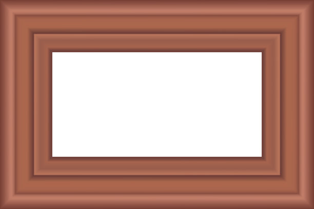 方形金色复古木框为您的设计。复古封面。放文字的地方。古董黄金漂亮的矩形框架。模板矢量图图片下载