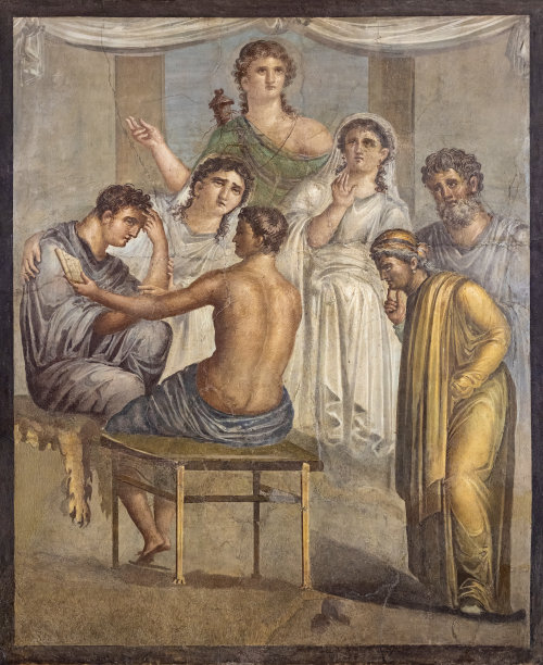 赫库兰尼姆壁画阿尔塞提斯和阿德墨图斯图片下载