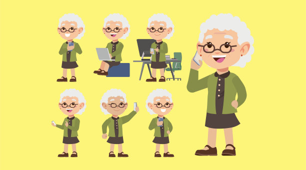 老年人使用智能手机图片下载