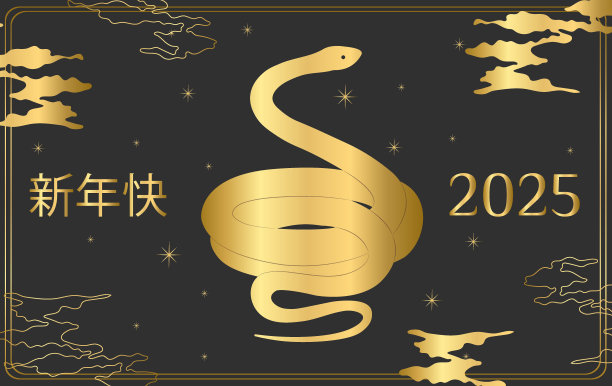 矢量节日蛇与钻石和黄金装饰农历新年庆祝活动。祝中国农历新年快乐。图片下载