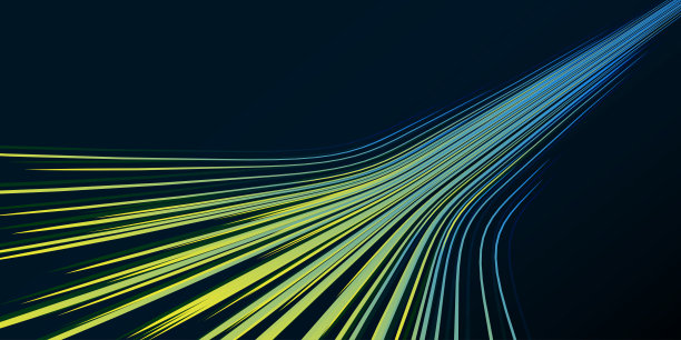 矢量抽象光线在高速技术概念。道路上的速度图像。抽象背景在蓝色和黄色与霓虹灯辉光的颜色。图片下载