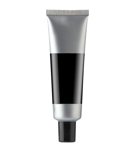 乳脂隔离白底管，白底空白包装化妆品塑料管，化妆品塑料管实物模型图片下载