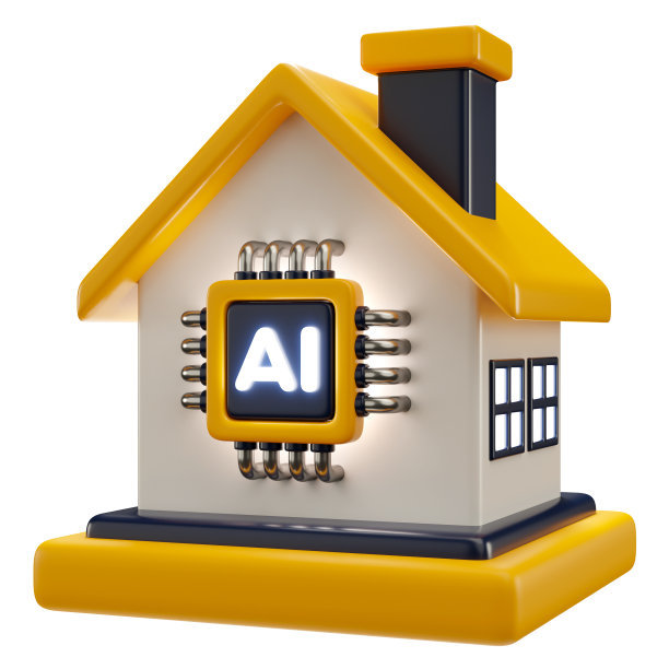 AI智能家居的3d图标说明图片下载