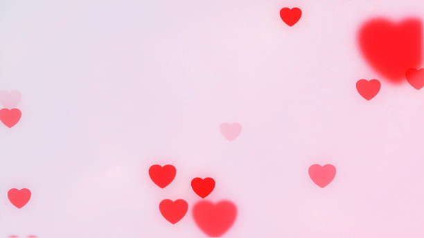 无缝图案与心。浪漫的奶油桃色背景纺织品，壁纸，织物，设计图片下载