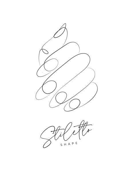 女人的手与细指甲形状的指甲图片下载