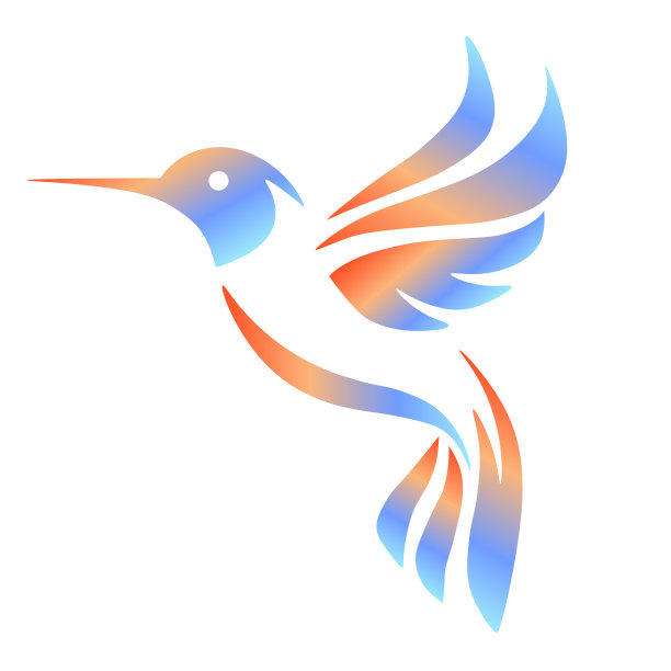 飞行colibri标志。用于商业、教育和自然公司标志。矢量图图片下载