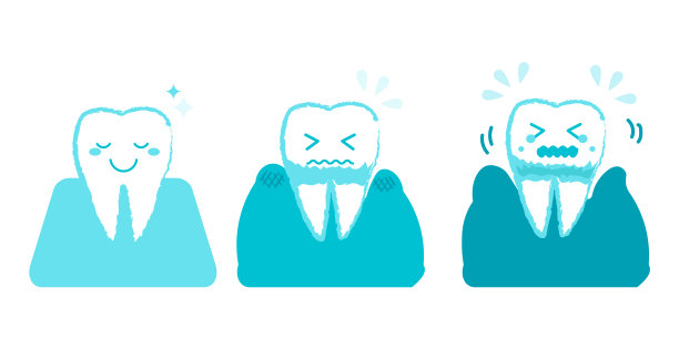 牙周病的进展牙齿的简单插图图片下载