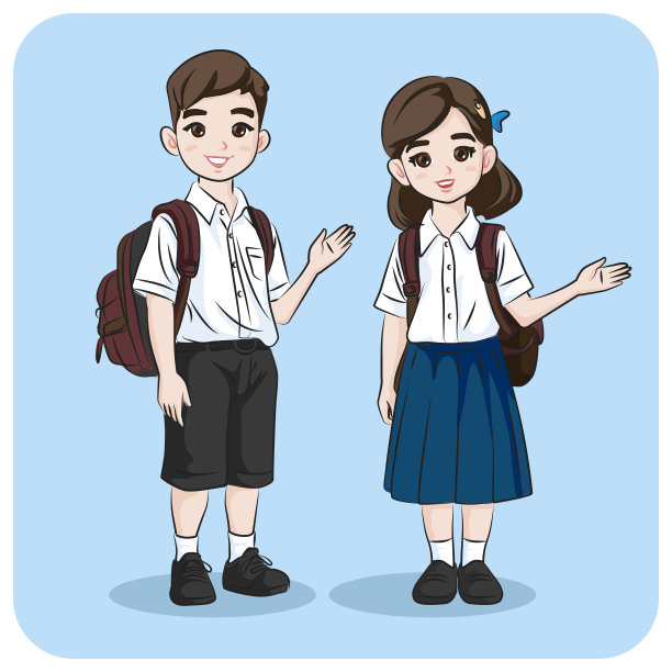 回到学校。泰国的学生。图片下载