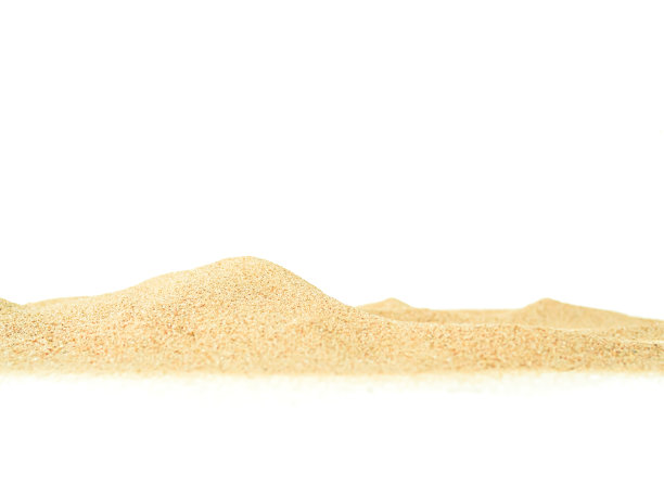 沙滩孤立的白色背景纹理夏季沙漠禅宗花园海岸海洋度假，炎热的夏季热带场景寒冷的自然，夏季瑜伽假期沙丘堆干燥棕色堆颗粒。图片下载