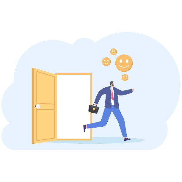 辞职是为了获得幸福。辞职或者不工作。工人或雇员到户外去获得自由和安宁。插画概念设计。图形元素图片下载