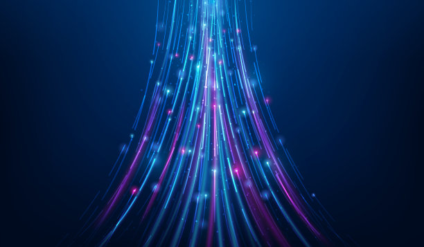 蓝色背景下的大数据线在线网络技术。高速互联网数码壁纸。矢量插图梦幻般的设计。图片下载