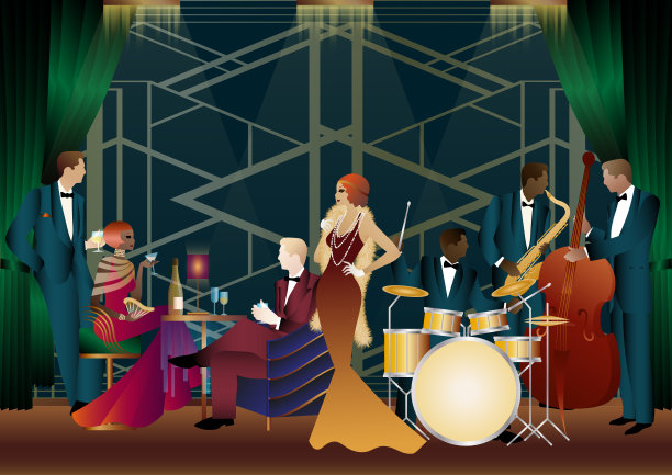 餐馆、咖啡馆或酒吧里的爵士音乐家图片下载