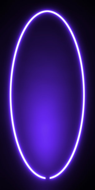 深色大理石墙面背景和模糊。紫色或粉红色霓虹灯和椭圆形或椭圆形状图片下载