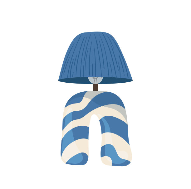 优雅的设计师床头台灯电器为温馨的居家气氛隔离上了白色图片下载