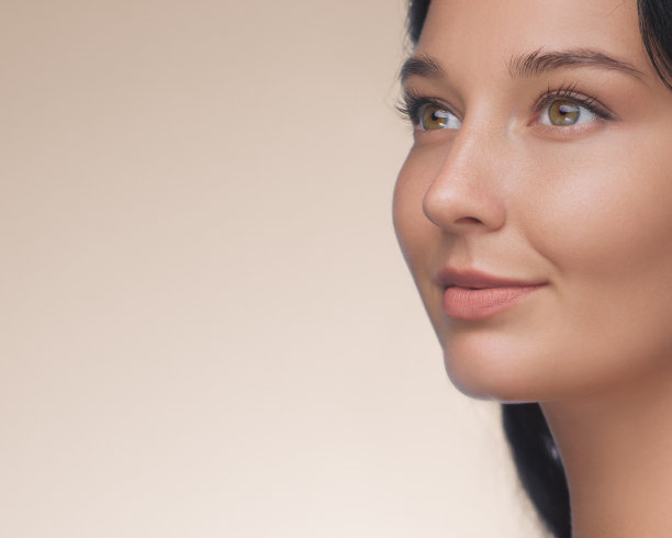 农作物宣传照片化妆品皮肤护理的特写女人完美的脸图片下载