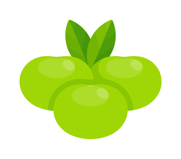 有叶子的绿色大豆。平面图标孤立在白色背景。素食者和素食者饮食的植物性营养概念。完美的膳食指南和植物性产品品牌图片下载