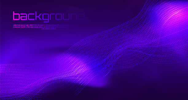 抽象动态模糊渐变颜色背景与点波线粒子。未来的现代背景设计的业务，演示，广告，横幅，网站，登陆页，壁纸屏幕和更多图片下载