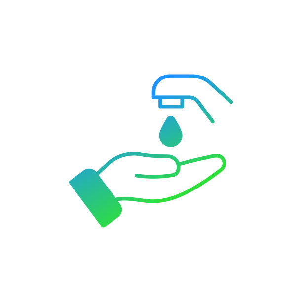 水效率梯度颜色实线图标设计。适用于信息图表，网页，移动应用程序，UI, UX和GUI设计。图片下载