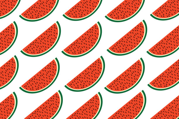 五颜六色的卡通水果图标。西瓜。夏季新鲜水果矢量插图股票插图图片下载