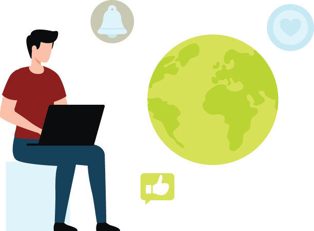 这个男孩正在用笔记本电脑上网。图片下载