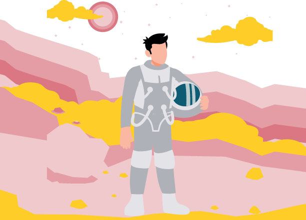 宇航员拿着他的头盔。图片下载