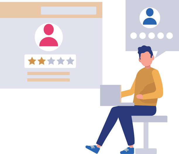 一个男孩正坐在笔记本电脑上工作。图片下载