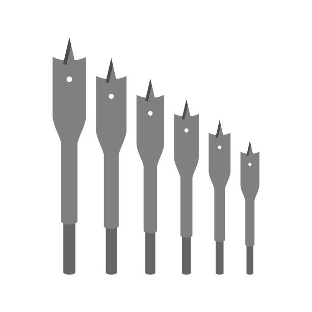 一套木材钻头。矢量图图片下载