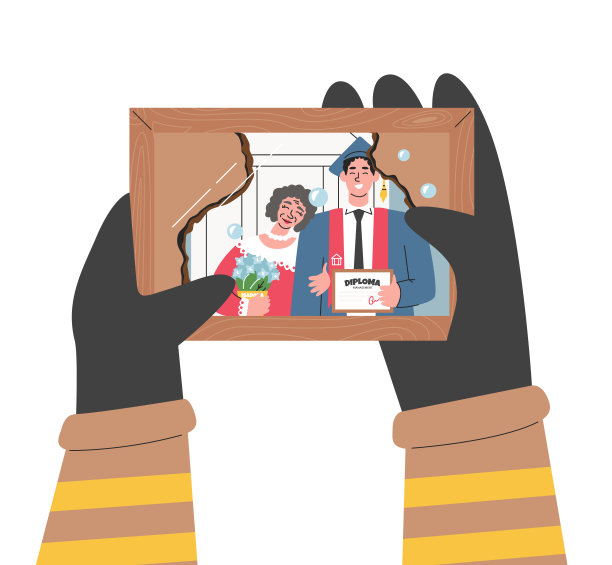 消防员的手看到被烧毁的照片而哭泣图片下载