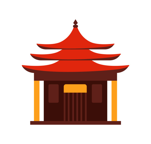 传统的中国建筑。中国城。日本建筑建筑学图片下载