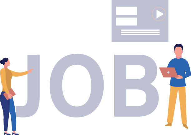 女孩和男孩正在找工作。图片下载