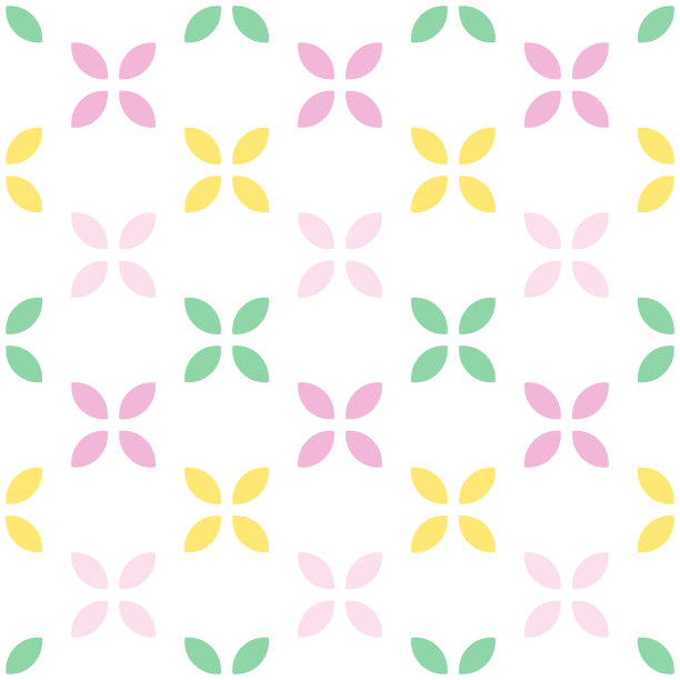 无缝花卉装饰图案，瓷砖装饰，背景与复制空间图片下载