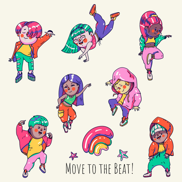 异想天开的舞者，可爱的现代和古典舞蹈风格图片下载