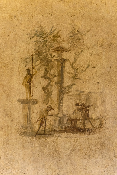 庞贝壁画静物风景画图片下载