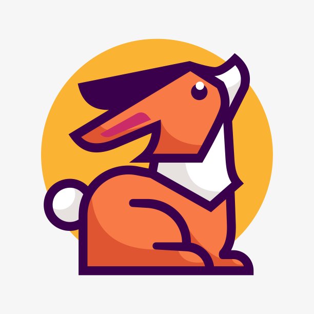 矢量插图兔子简单的吉祥物风格。图片下载