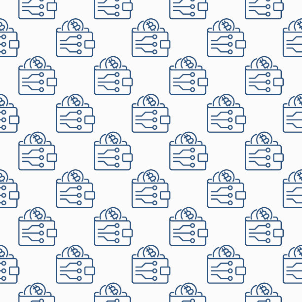 加密钱包矢量去中心化加密货币细线无缝图案图片下载